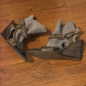 Wedge Open Toe Bootie